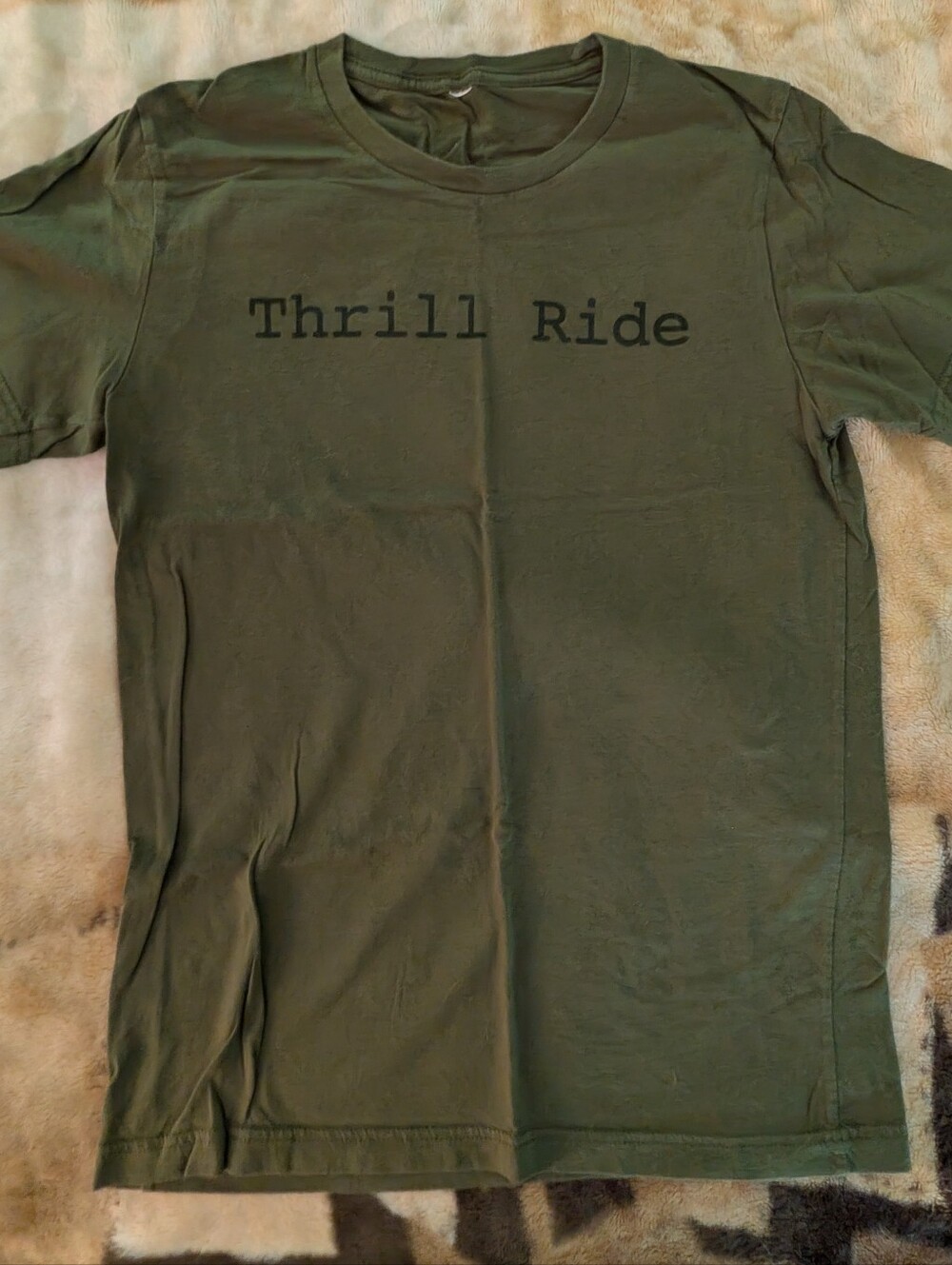 Thrill Ride Olive Green Graphic Tee